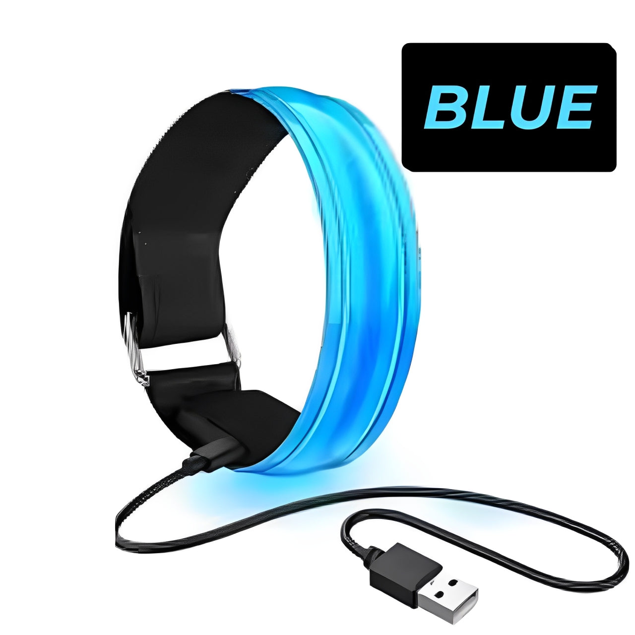 LED Safety Armband – USB Rechargeable Reflective Light for Night Running, Cycling & Outdoor Sports