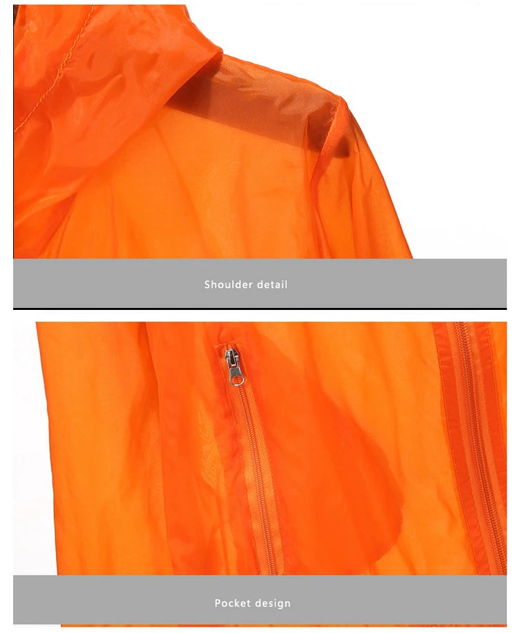 Ultralight & Transparent Windbreaker - Sun-Protective Jacket for Men, Women & Teens
