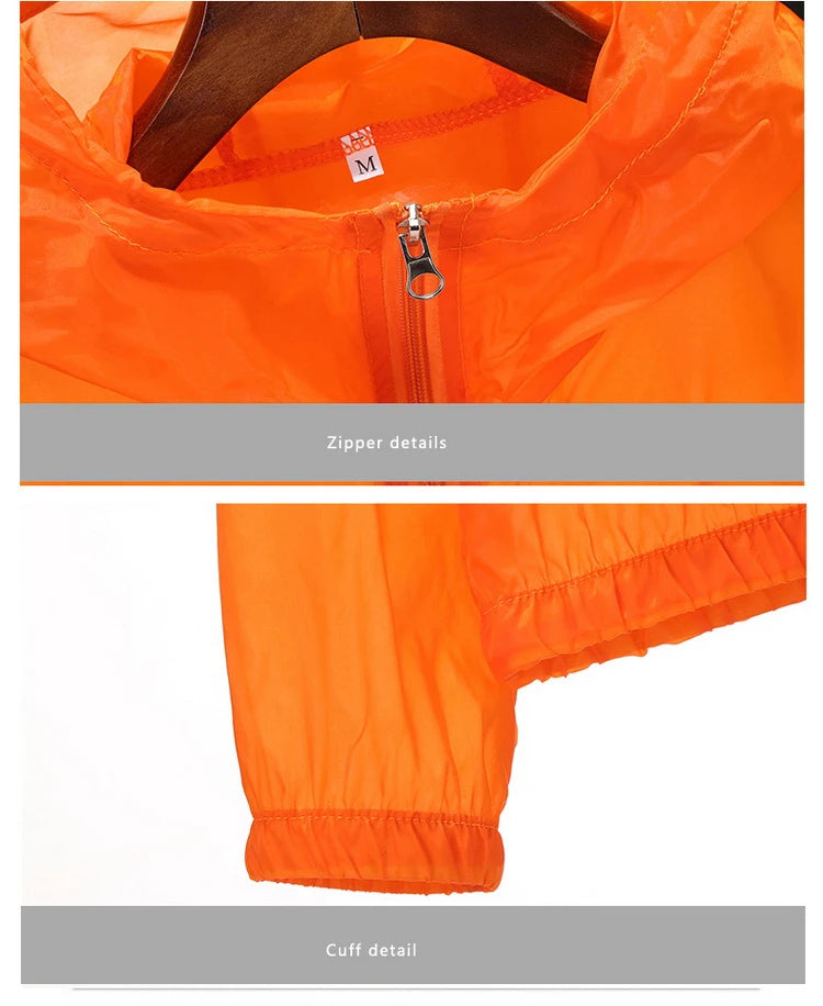 Ultralight & Transparent Windbreaker - Sun-Protective Jacket for Men, Women & Teens