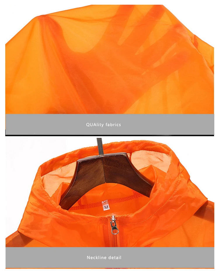 Ultralight & Transparent Windbreaker - Sun-Protective Jacket for Men, Women & Teens