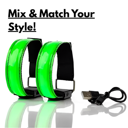 LED Safety Armband – USB Rechargeable Reflective Light for Night Running, Cycling & Outdoor Sports