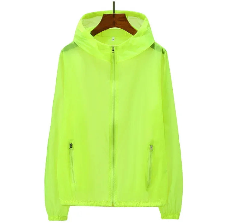 Ultralight & Transparent Windbreaker - Sun-Protective Jacket for Men, Women & Teens