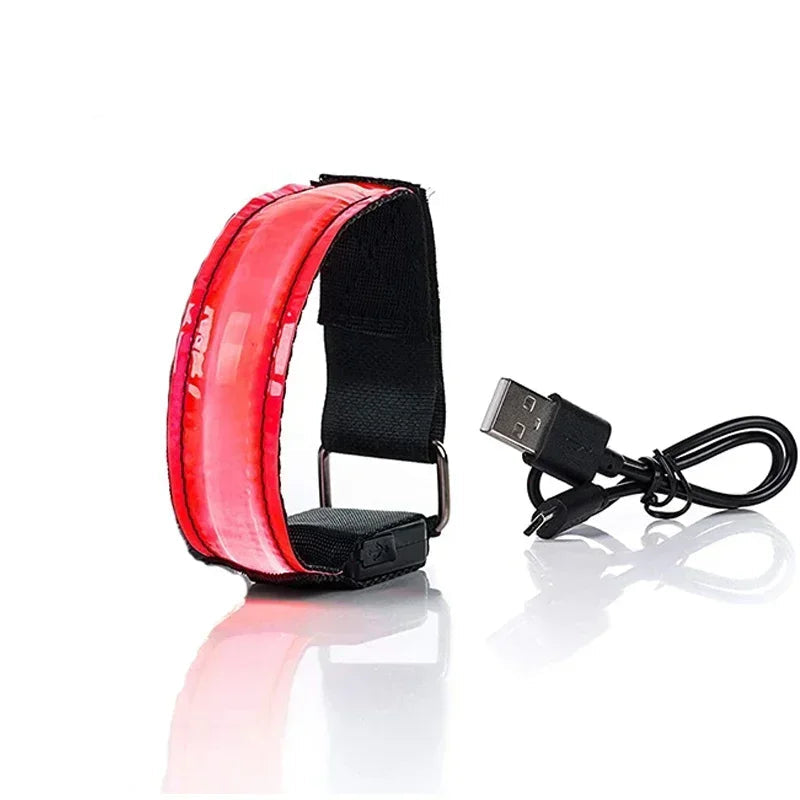 LED Safety Armband – USB Rechargeable Reflective Light for Night Running, Cycling & Outdoor Sports