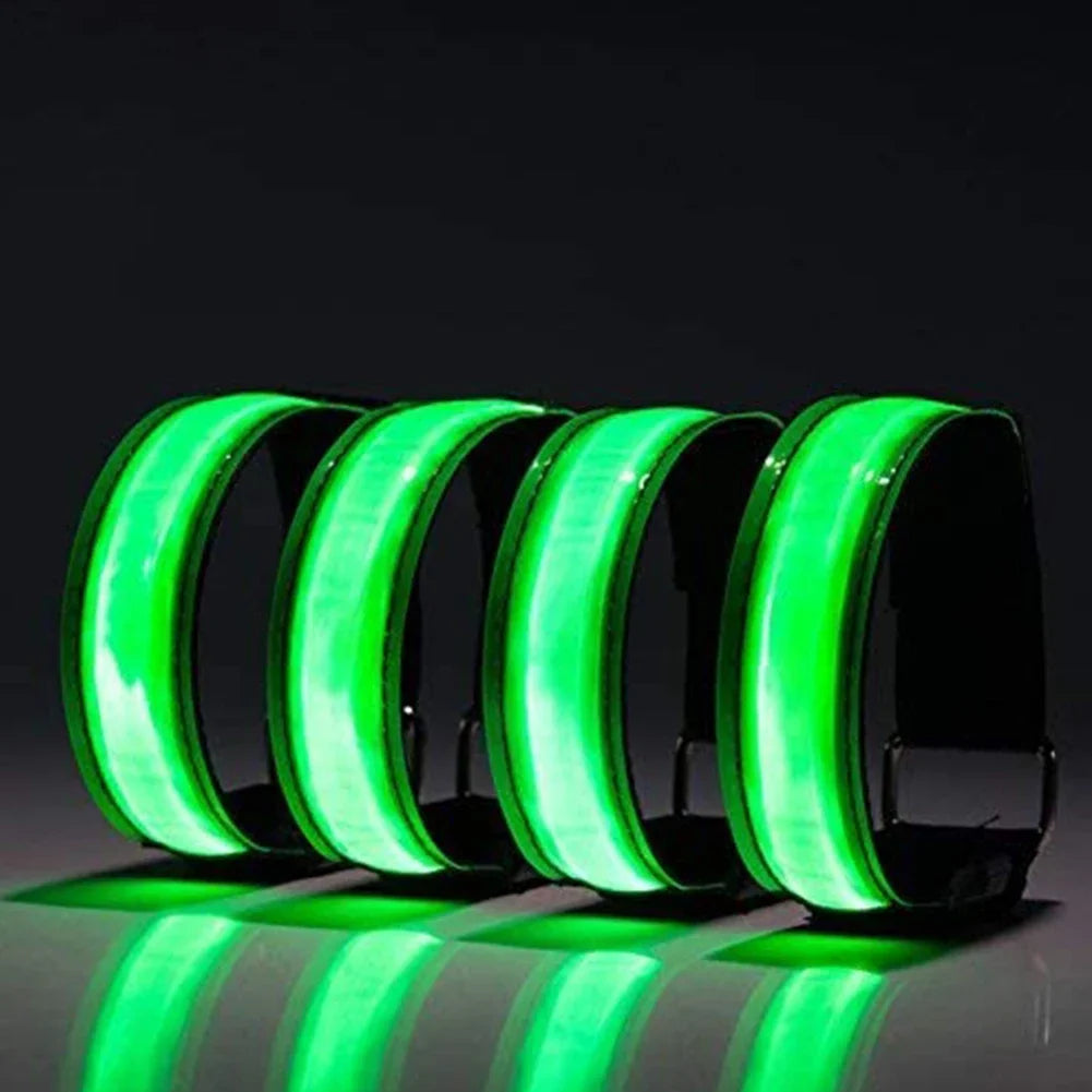 LED Safety Armband – USB Rechargeable Reflective Light for Night Running, Cycling & Outdoor Sports