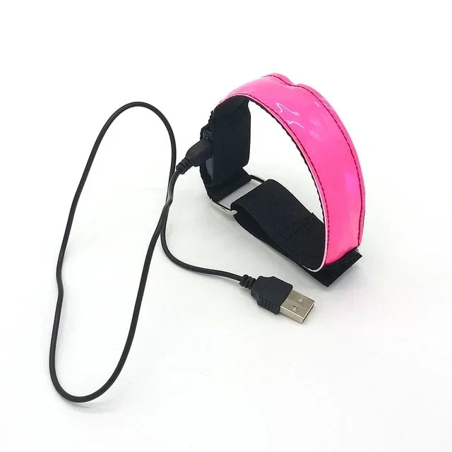 LED Safety Armband – USB Rechargeable Reflective Light for Night Running, Cycling & Outdoor Sports