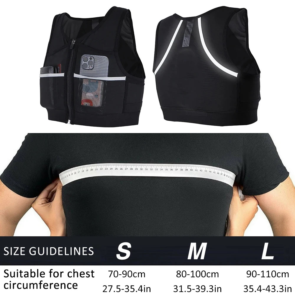 Reflective Running Vest with Pockets | Unisex Marathon & Jogging Vest
