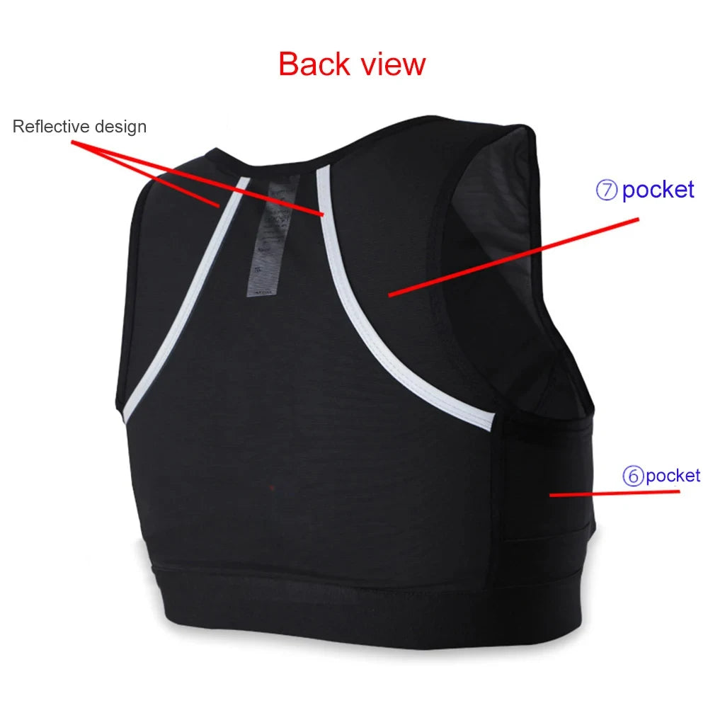Reflective Running Vest with Pockets | Unisex Marathon & Jogging Vest