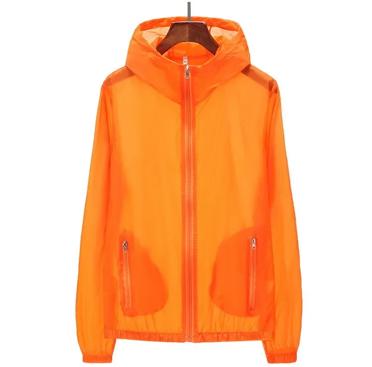 Ultralight & Transparent Windbreaker - Sun-Protective Jacket for Men, Women & Teens