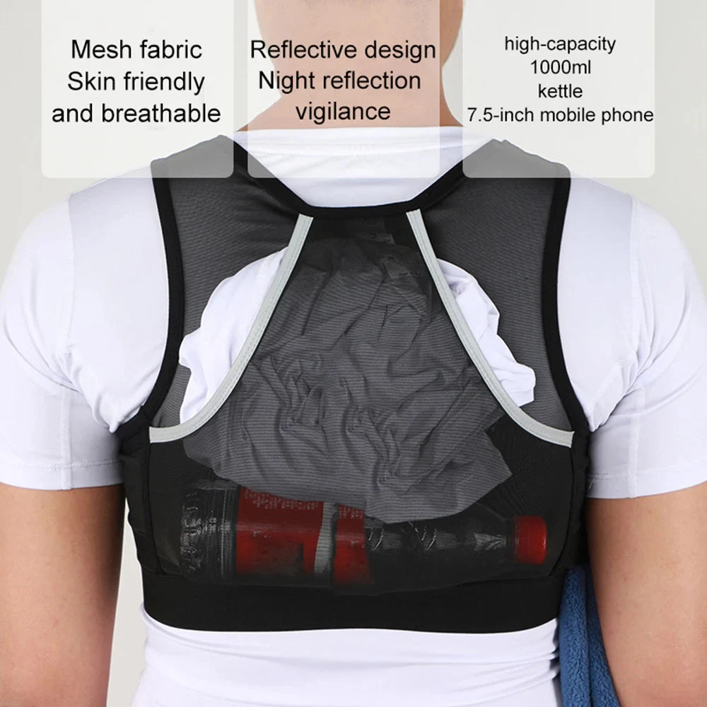 Reflective Running Vest with Pockets | Unisex Marathon & Jogging Vest