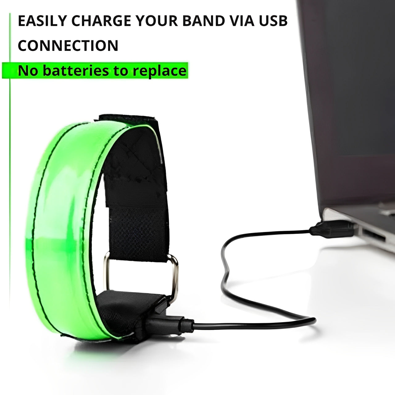 LED Safety Armband – USB Rechargeable Reflective Light for Night Running, Cycling & Outdoor Sports